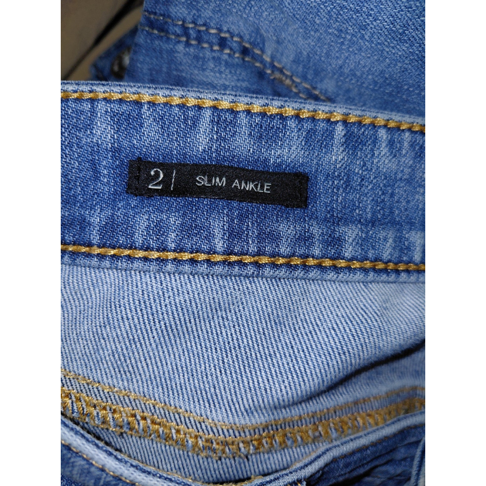 Talbots Flawless 5-Pocket Jeans Size 2 Slim Ankle Mid Rise Medium Wash Denim EUC - Picture 5 of 5